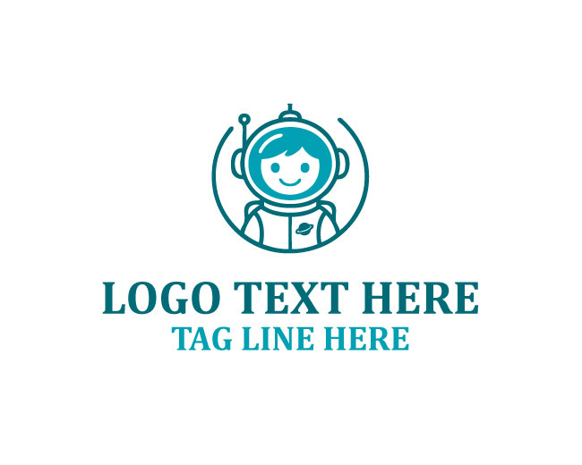 Astronaut Cute Logo