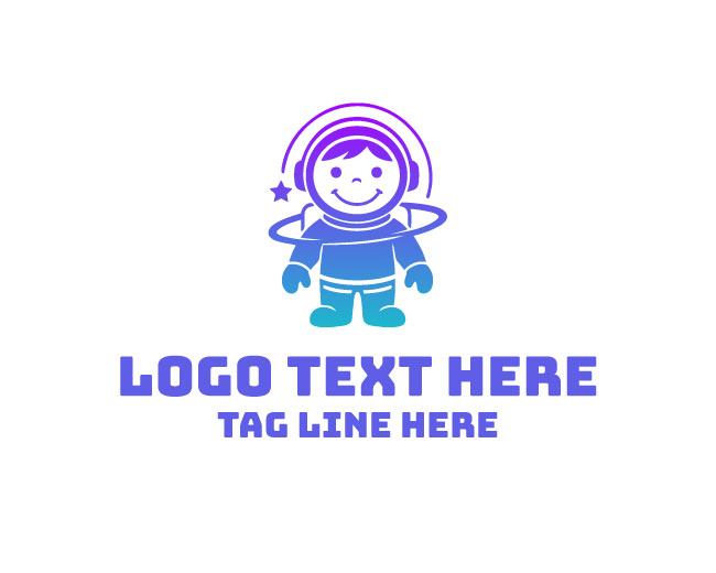 Cute Astronaut Logo