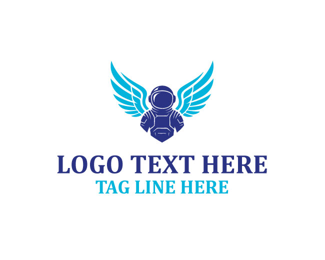 Astronaut Wings  space Logo