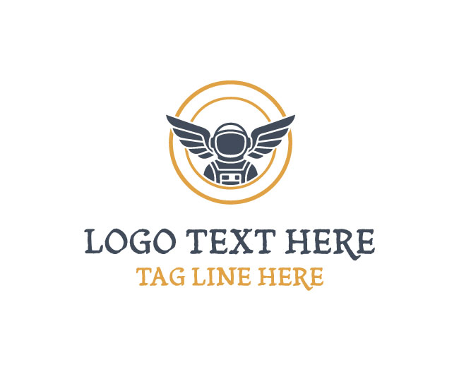  Astronaut Wings Creative Logo