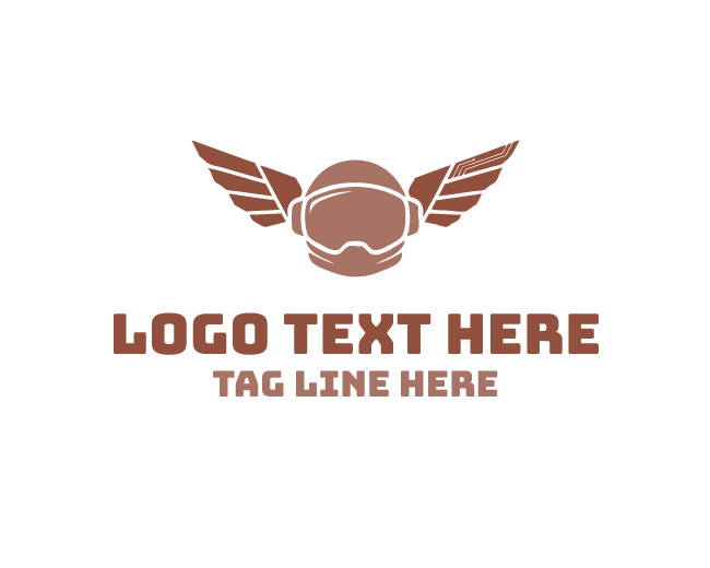 Astronaut Wings Helmet Logo