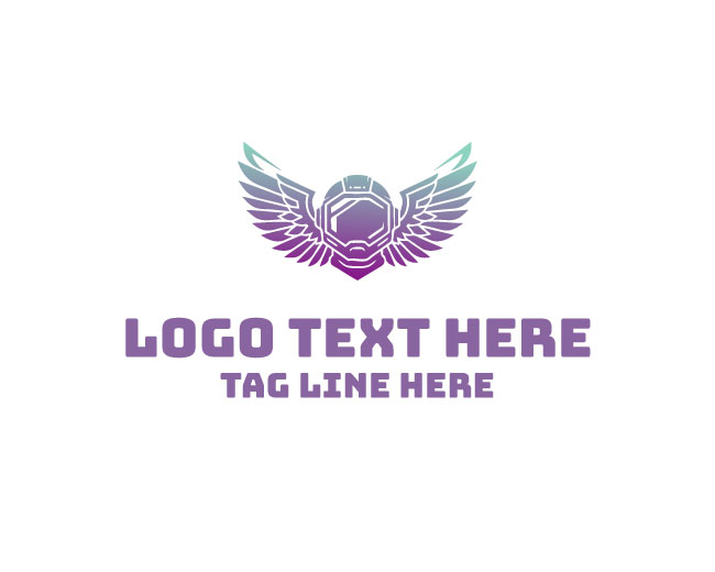 Astronaut Wings Symbol Logo