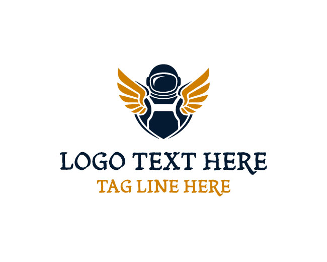 Astronaut Wings Modern Logo