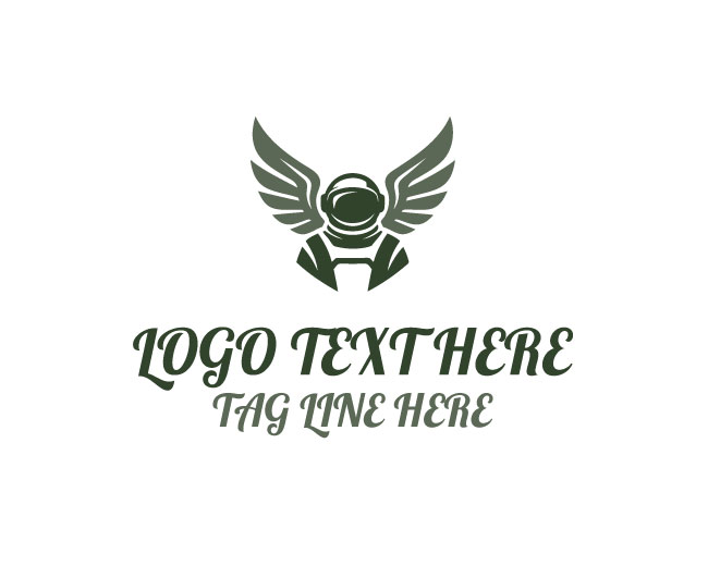 Astronaut Wings Startup Logo