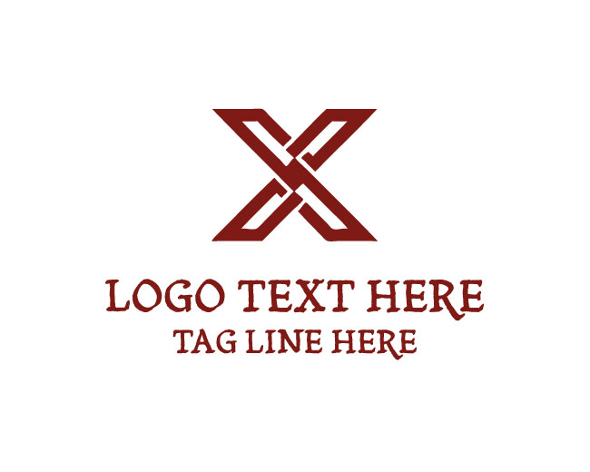  Letter X Minimal Logo