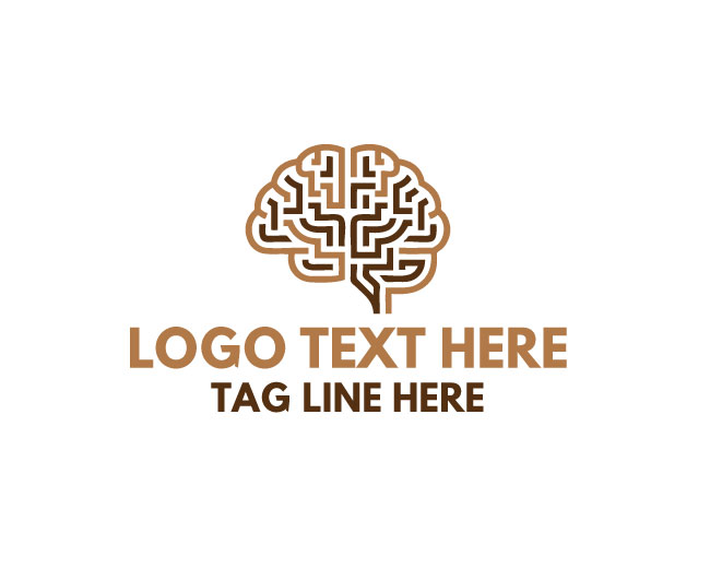 Brain Line Art Logo