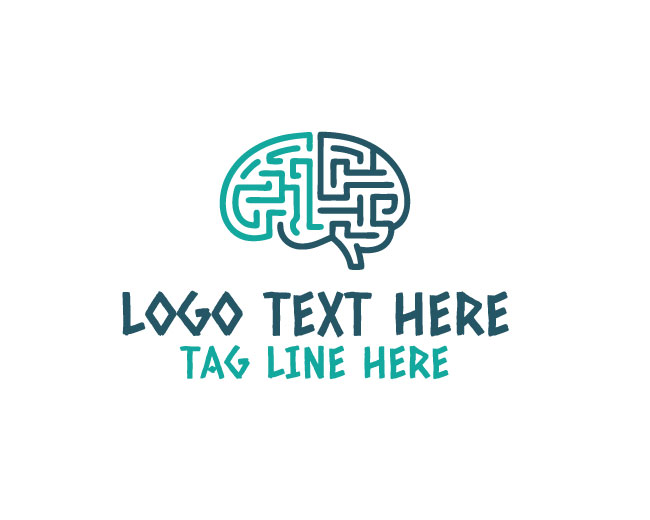 Abstract Brain Maze Logo