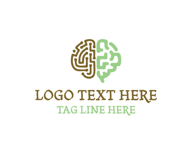  Brain Stylish Logo