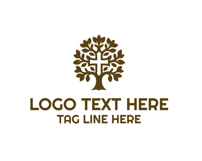 Christian Devotion Tree Logo