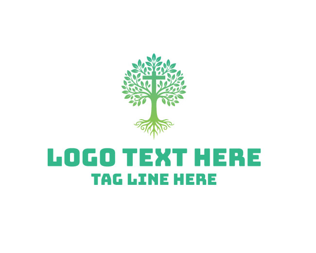 Christian Prayer Tree Logo