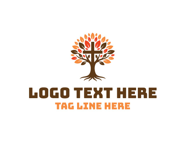 Christian Colorful Tree Logo