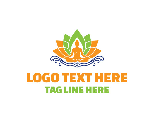 Modern Yoga Lotus Logo