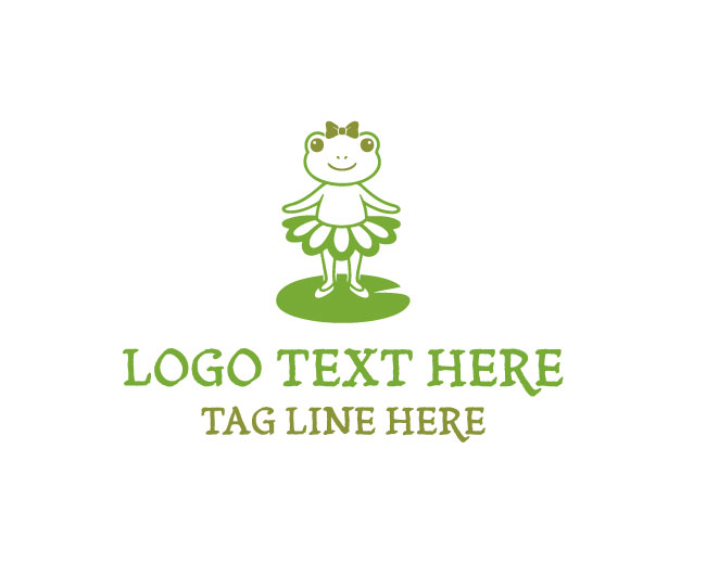  Dancing Frog Ballerina Logo