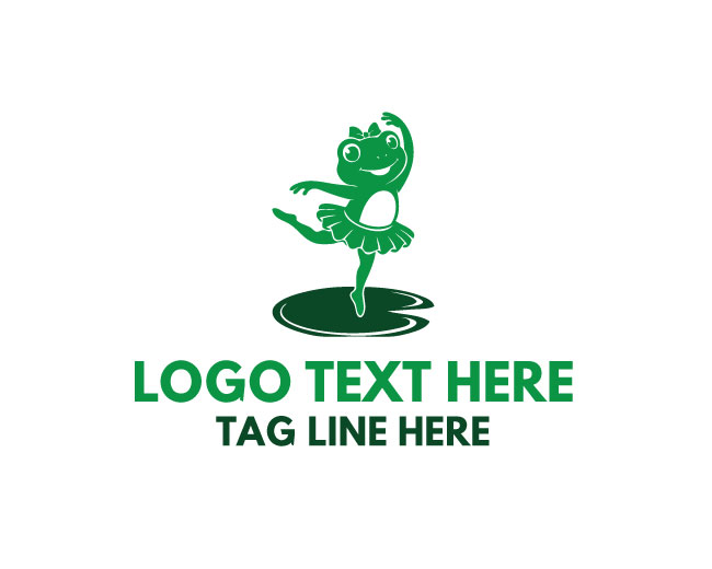 Graceful Frog Ballet Logo
