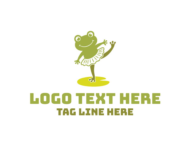  Twirling Frog Ballerina Logo