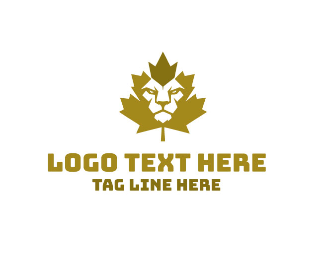 Maple Lion Face Logo