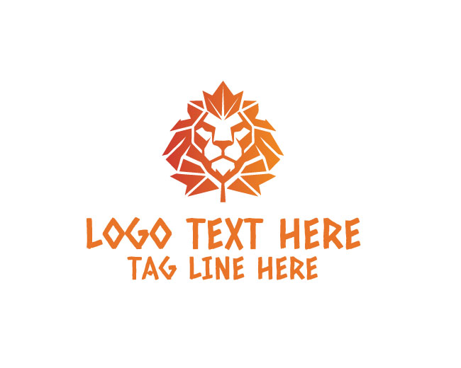 Maple Lion Face Logo