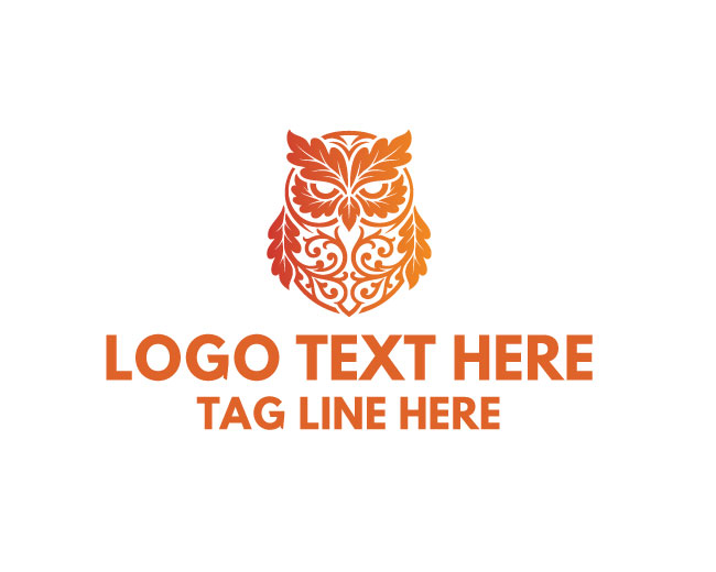 Eco Owl Leaf Logo