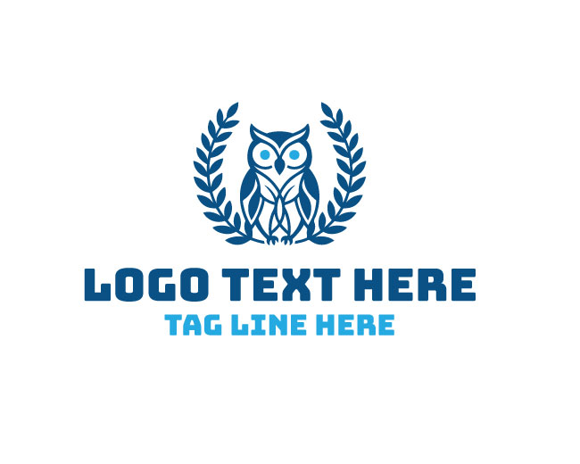 Eco Owl Leaf Mark Logo