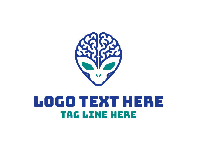 Alien Brain Stylish Logo