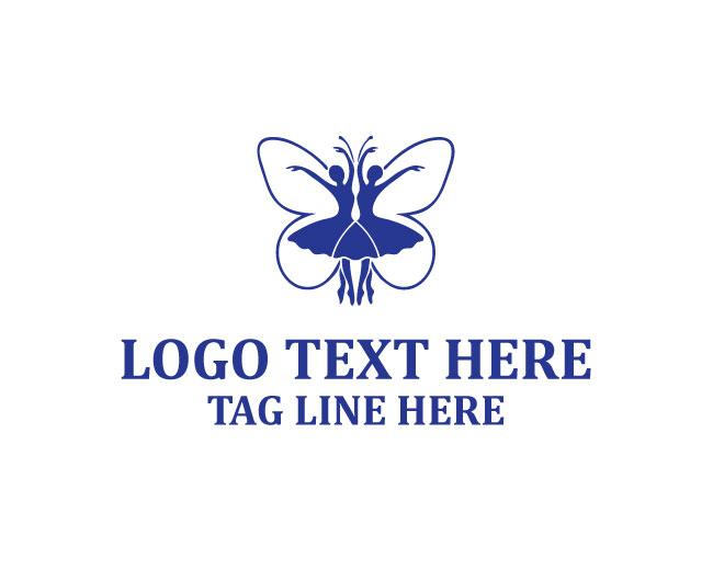  Ballerina Butterfly Elegance Logo