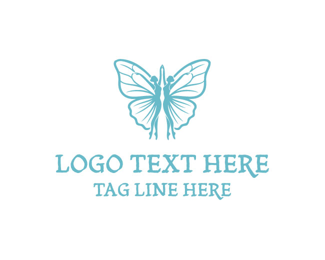 Ballerina Butterfly Luxury Logo