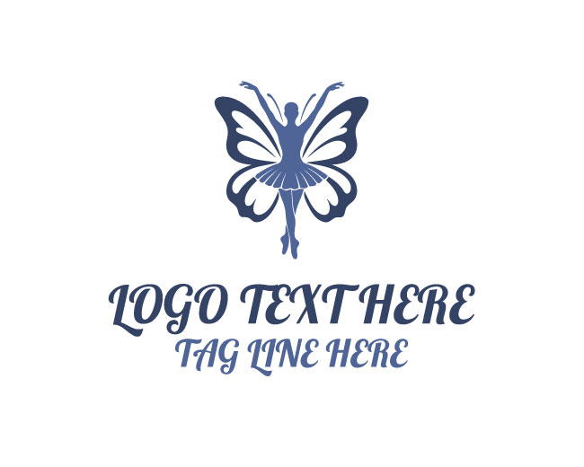 Ballerina Butterfly Shine Logo