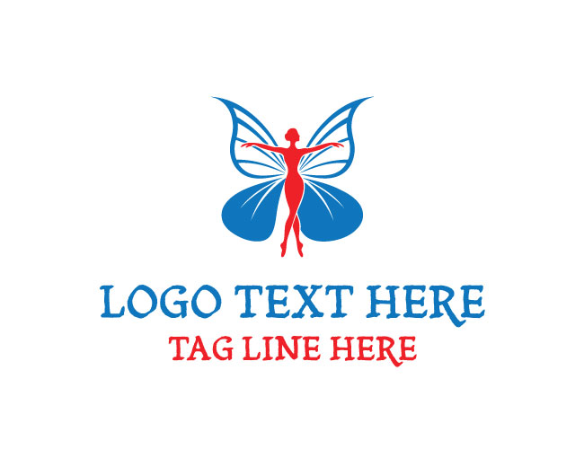 Ballerina Butterfly Elegance Logo