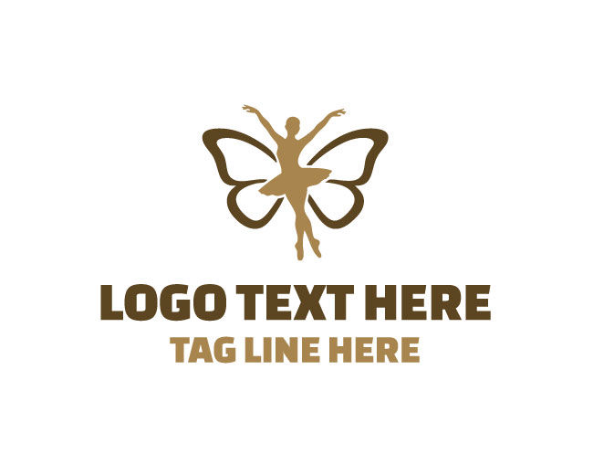 Ballerina Butterfly Lifestyle Logo