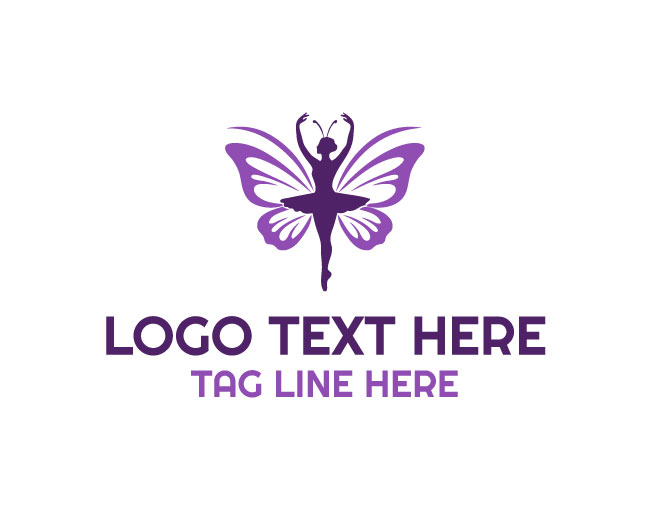 Ballerina Butterfly Glow Logo