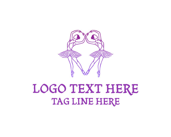 Ballerina Love Heart Logo