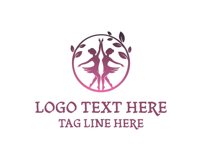  Twin Ballerina Dance Harmony Logo