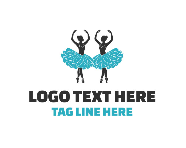 Twin Ballerina Elegance Logo