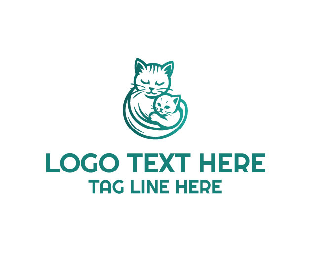 Parent Cat Silhouette Logo