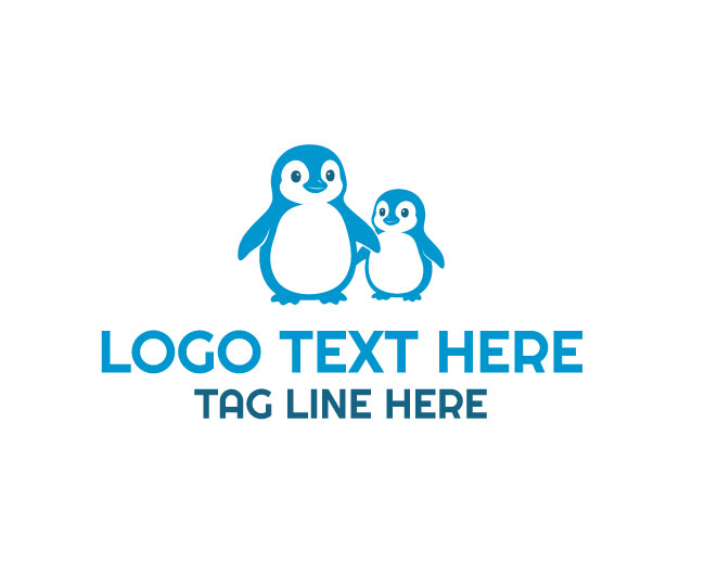 Penguin Love Family Logo