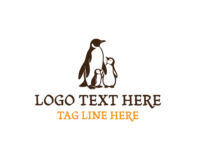 Baby Penguin Family Logo