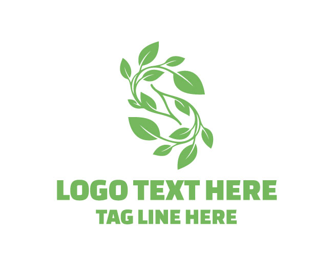 Eco Leaf Letter S Logo