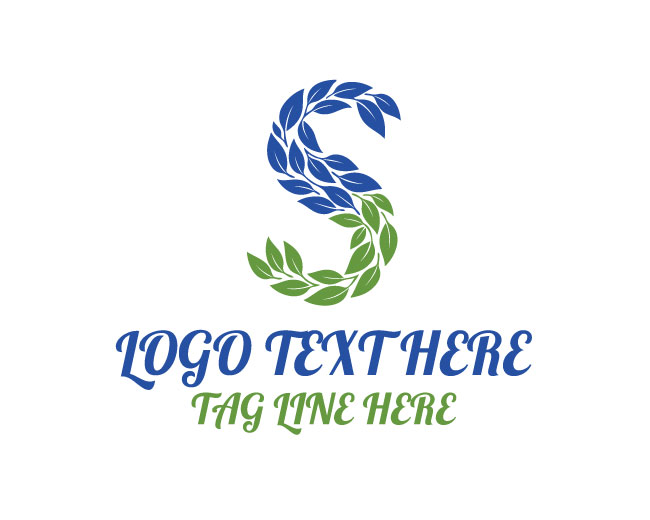 Eco Wave Letter S Logo
