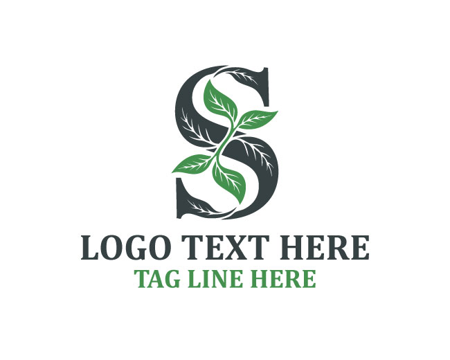  Eco Sprout Letter S Logo