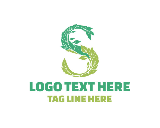 Eco Signature Letter S Logo
