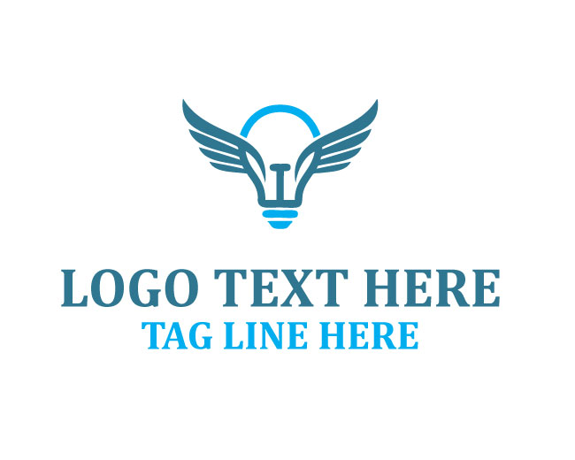 Idea Wings bulb Logo