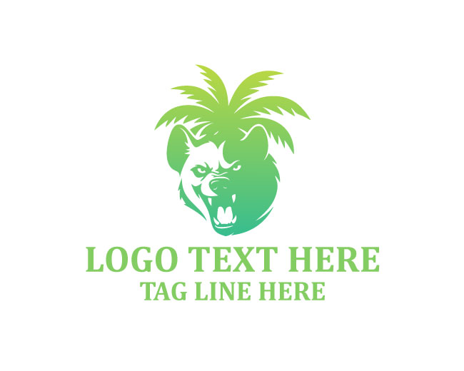 Hyena Palm Crest Logo
