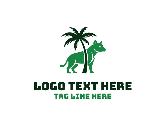 Wild Palm Hyena Logo