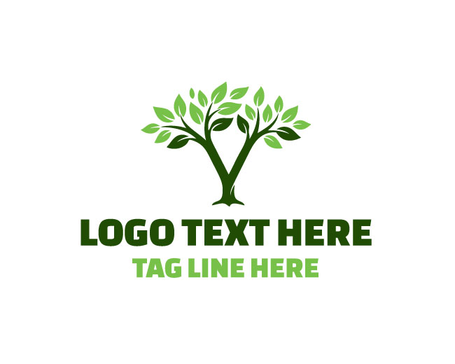 Evergreen Letter V Logo