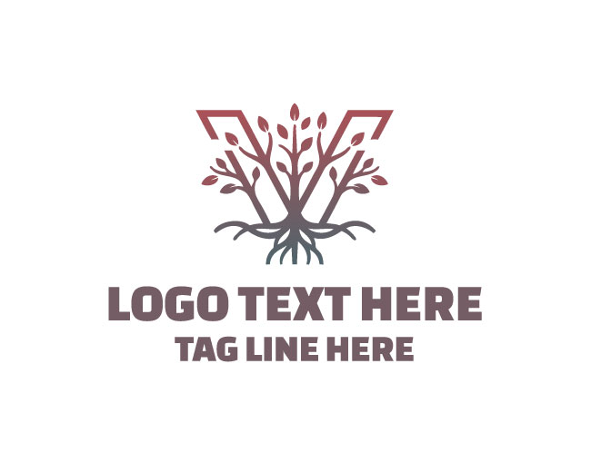 Organic V Tree Logo