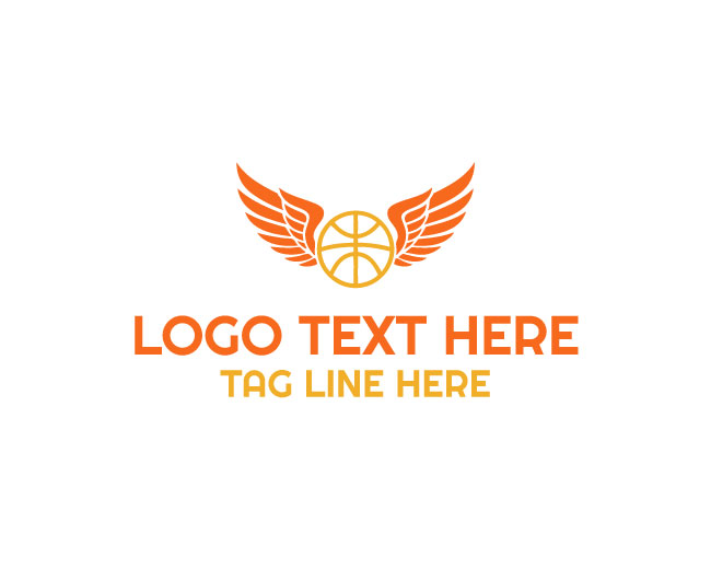 Basketball Wings Striker Logo