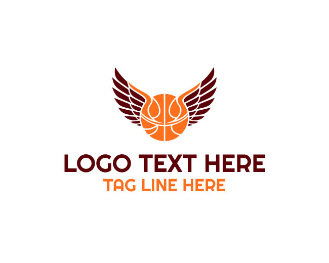 Basketball Wings Rebound Logo
