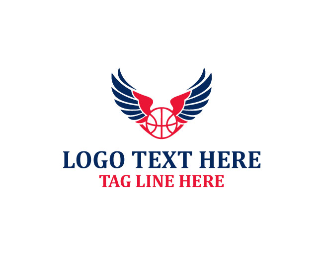 Basketball Wings Dash Logo