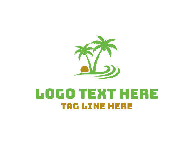 Island Paradise Palm Logo