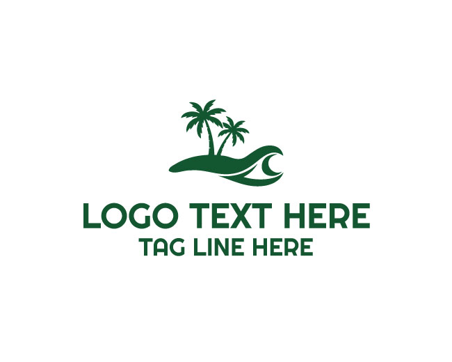  Island Ocean Paradise Logo